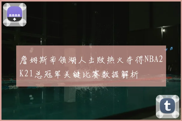 詹姆斯率领湖人击败热火夺得NBA2K21总冠军关键比赛数据解析