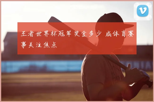 王者世界杯冠军奖金多少 成体育赛事关注焦点